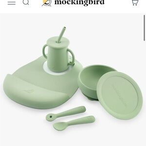 Mockingbird Early Eaters Feeding Set - Sage Green